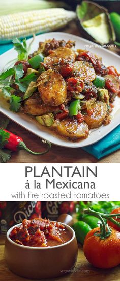 the cover of plantain and mexicana with fire roasted tomatoes