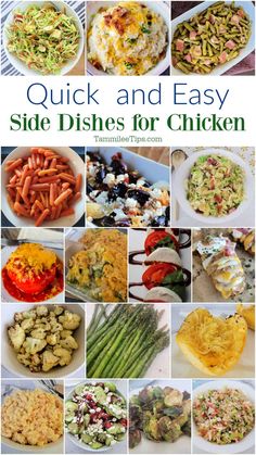 the cover of quick and easy side dishes for chicken