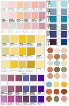 color chart with different shades and colors