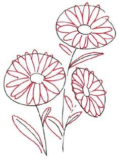 three red flowers on a white background with the word love written below it in black ink