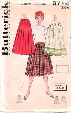 a woman's skirt and top pattern from the 1960s