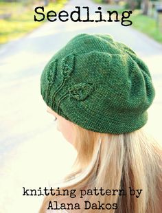 Pdf knitting pattern for feminine, beanie-style hat for women Knitting Plants, Bonnet Crochet, Beanie Style, Knit Hats, Fingerless Mittens, Pattern Store, Pdf Knitting Pattern, Crochet Kit, Slouchy Beanie