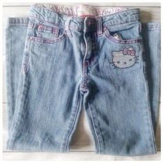 Hello Kitty Jeans, Jeans Png, Cute Pants, 2000s Fashion Outfits, Cute Jeans, Swaggy Outfits, Really Cute Outfits