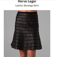 Herve Ledger Banded Leather Skirt Size 0 Herve Ledger, Herve Leger, Leather Skirt, Womens Skirt, Band, Skirt, Leather, Women Shopping, Color