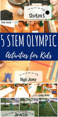 5 Olympics activities for kids that are easy to do at home. Kids will connect and learn with these STEM activities while learning about the Olympics! Ancient Greece Olympics, Summer Olympics Crafts, Kids Olympics, Olympic Track And Field