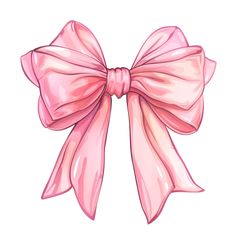 a pink bow on a white background