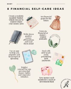 the 8 financial self care ideas