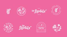 six different logos for flower shop