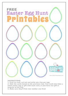 an easter egg hunt printable for babies