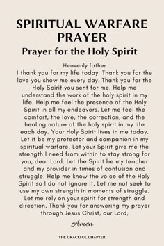 Prayer for the holy spirit Prayer For The World, The Holy Bible, How To Pray In The Spirit, Prayer For Spiritual Warfare, Prayer Scriptures Verses, Warfare Prayers Spiritual, Prayer For Holy Spirit, Prayer To Holy Spirit, Prayer For Strength