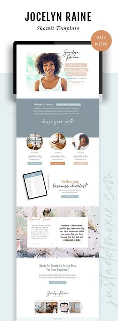 the website design for jocellyn raine