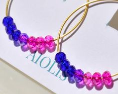 LGBTQ Pride Jewelry & Custom Pride Accessories by Aiolis on Etsy Bisexual Earrings, Bisexual Jewelry, Motivational Things, Pride Ideas, Pride Stuff