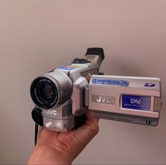 a person holding a video camera in their hand