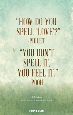 a quote on how do you spell love?