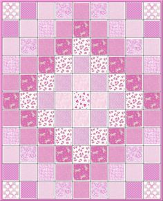 a pink and white tile pattern with dots on the center, in different shades of pink