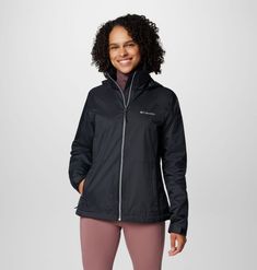 Coverage for unpredictable drizzles. This water-repellent jacket is an essential outer shell that seals out light rain and packs down into its own pocket. Packable Rain Jacket, Water Repellent Jacket, Waterproof Rain Jacket, Boho Boutique, Packable Jacket, Light Rain, Pocket Light, Columbia Jacket, Soft Shell Jacket