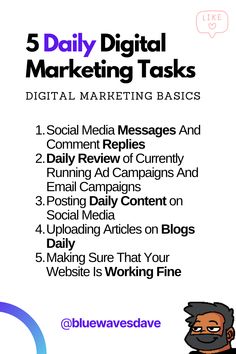 the five daily digital marketing tasks