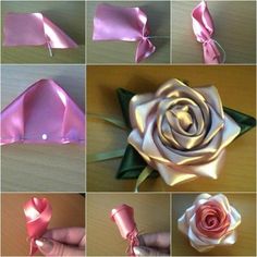 how to make a paper rose with ribbon step by step instructions for beginners and kids