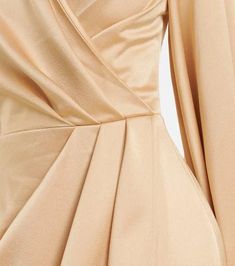 Rasario Satin gown Dresses & Skirts Free Shipping | BeyondStyle Satin Finish Maxi Length Party Gown, Chic Draped Festive Dress, Festive Evening Dress With Draped Design, Chic Draped Dress For Festive Season, Chic Festive Draped Dress, Beige V-neck Evening Dress For Formal Occasions, Chic Evening Satin Dress Floor-length, Chic Floor-length Satin Evening Dress, Chic Evening Floor-length Satin Dress