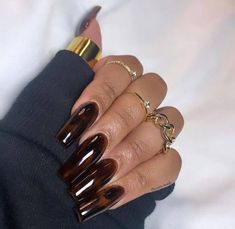 How To Be Productive, Classy Acrylic Nails, Be Productive, Brown Nails, Productivity Tips