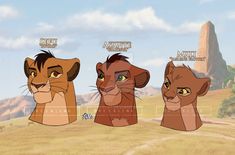 the lion king simba, nala, and mufa from disney's animated movie