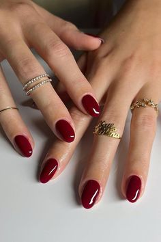 Cute Almond Nails, Cherry Nails, Almond Nails Designs, Red Nail