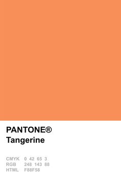 pantone's tangerine color swat list