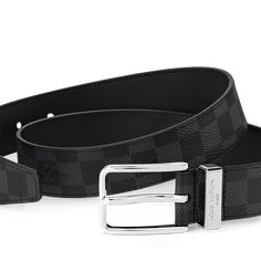 LOUIS VUITTON® - Pont Neuf 35mm Belt - Graphite Luis Viton, Louis Vuitton Paris, Louis Vuitton Official Website, Trunk Bag, Spring Sandals, Leather Denim, Louis Vuitton Official, Wallet Pouch, Monogram Bag