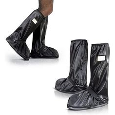 Disposable Shoe Covers 2 X-Large, Non Slip Black Disposable Shoe Booties 4 Pack, PVC Disposable Boot Covers, Disposable Foot Covers for Shoes with Side Zip, Buttons, Rubber Soil, Elastic Strap Tall Reusable PVC Short Boot Covers with Rubber Sole for Cycling, Running, Traveling, Indoors, Outdoors. Quantity: Pack of 4 pieces 2 pairs per pack; Color: Clear; Size: XX-Large fit for Men's size: 11.5-13, for Women's size: 12-14; Length: 13.4 inches; Material: PVC polyvinyl chloride with rubber sole. Di Biking In The Rain, Types Of Shorts, Boot Covers, Clear Shoes, Rain Shoes, Black Pvc, Short Boot, Polyvinyl Chloride, Waterproof Shoes