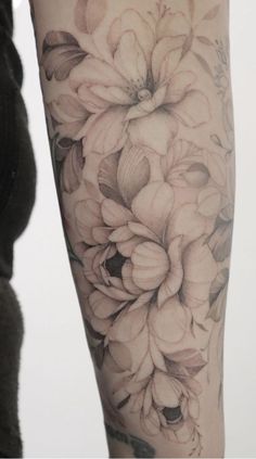 Grey Floral Tattoo, Filigree Tattoos, Feather With Birds Tattoo, Shoulder Sleeve Tattoos, Dragon Tattoo Ideas, Cuff Tattoo, Back Of Arm Tattoo, Filigree Tattoo, Soul Tattoo