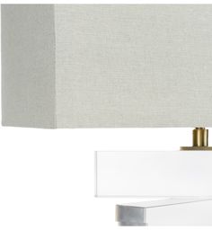 a lamp that is on top of a table