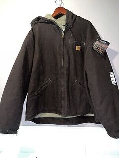 CARHARTT J141 DKB SHERPA LINED JACKET 4XL new with tags  | eBay Cargarte Jacket, Grunge Winter Jacket, Dad Clothes Aesthetic, Grunge Outerwear, Workman Jacket, Jackets Aesthetic, Grunge Jacket, Vintage Carhartt Jacket, Midwest Emo