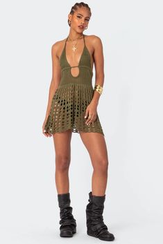 Austin Open Back Crochet Mini Dress – edikted Fitted Mini Crochet Dress For Beach Cover-up, Fitted V-neck Mini Dress For Beach Cover-up, Chic Open Knit Dress For Beach Cover-up, Hollow Out Mini Dress For Beach Cover-up, Backless Fitted Mini Dress Beach Cover-up, Fitted Backless Mini Dress For Beach, Fitted Backless Mini Dress For Beach Cover-up, Stretch Mini Beach Dress, Fitted Mini Backless Dress For Beach