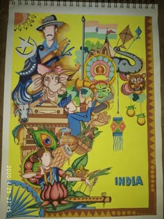 Incredible India Poster Drawing, Swachata Hi Seva Drawing, Pt Usha Images, Utkal Divas Drawing, Independent India Poster, Poster Designing Ideas, Green India Painting, Best Paintings For Competition, Travel Diaries Drawing For Competition