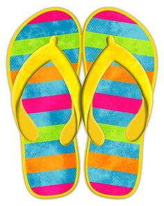 12.75 Summer Stripe Flip Flops - MD0966 - The Wreath Shop Summer Flip Flop Wreath, Flip Flop Art, Flip Flop Sign, Flip Flop Wreaths, Scrapbook Images, Wreath Making Supplies, Tape Art, Yellow Turquoise, Summer Flip Flops