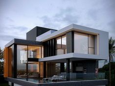 Home Designs Exterior, Plan Villa, A Modern House, Modern Villa Design, Villa Plan, Modern House Facades, Modern Exterior House Designs, House Front Design, Modern Architecture House