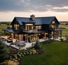 Big House Black, Barnodium Homes, Chloe Hayden, Barndominium Exterior, Floor Plan Rendering, Rendering Interior Design, Modern Barndominium Ideas, Black Modern Farmhouse, Plan Rendering