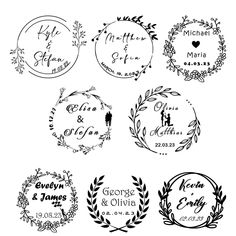 wedding logos and emblems for the bride and groom