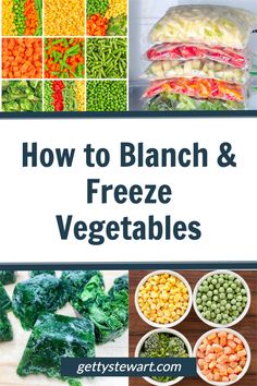 how to blancch and freeze vegetables