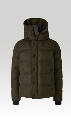 This version the MacMillan Parka is crafted in DynaLuxe Wool, a two-layer, windproof Italian wool. This hip-length parka couples great warmth with stylized features, including a quilt-through design and curved hemline. The MacMillan Parka provides protection for city living regardless of the weather. City Living, Military Green, Hip Length, Parka, Wool, Design, Coupe