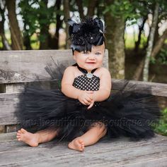 Black Tutu Dress, Baby Tutu Outfits, Baby Tutu Dress, Baby Hair Bows Headbands, Baby Tulle Dress, Black Flower Girl Dress, Black Crochet Top, Baby Tutu Dresses, Black Hair Bows