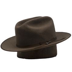 Stetson Open Road Fur Felt Hat Classic Top Hat For Western-themed Winter Events, Classic Wide Brim Fur Felt Hat, Classic Brown Hat With Flat Crown, Classic Fitted Top Hat For Outdoor, Classic Brown Fedora Hat, Country Style Hat With Flat Crown For Outdoor, Classic Brown Top Hat For Kentucky Derby, Classic Brown Top Hat With Flat Brim, Country Style Flat Crown Hat For Outdoor