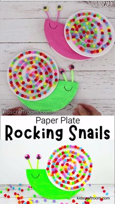 paper plate snail craft for kids to make