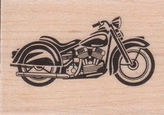 a rubber stamp with a motorcycle on it