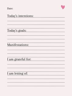 Daily journal prompts intentions self care mental health anxiety depression goals letting go affirmations Daily Journal Prompts, Daily Journal, Journal Prompts, Me Time, Affirmation Quotes, Writing Prompts, Blogging, Affirmations, Writing