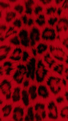 an animal print pattern in red and black colors, with some spots on the fur