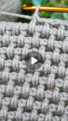 the video shows how to crochet with this simple stitch in two minutes or less