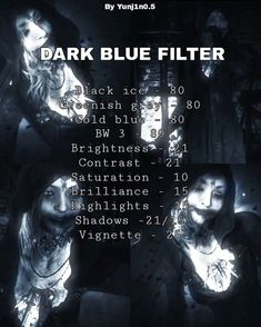 the poster for dark blue filter