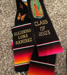 PLEASE READ!! Personalization is Embroidered. You may purchase with personalization or without (as pictured). No changes allowed once order is submitted, please send me a message with any questions.  Dimensions: 80 inches Long x 5 inches Wide Mexican Graduation Sash, Mexican Sarape, Mexican Graduation, Mexican American Culture, Chalkboard Art Quotes, Graduation Sash, Graduation Stole, Floral Butterfly, Grad Cap