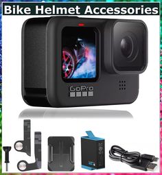 GoPro HERO9 Black - E-Commerce Packaging - Waterproof Action Camera with Front LCD and Touch Rear Screens, 5K Ultra HD Video, Helmet Covers, Built In Speakers, Cycling Gear, Bike Helmet, Helmet Accessories, Bike